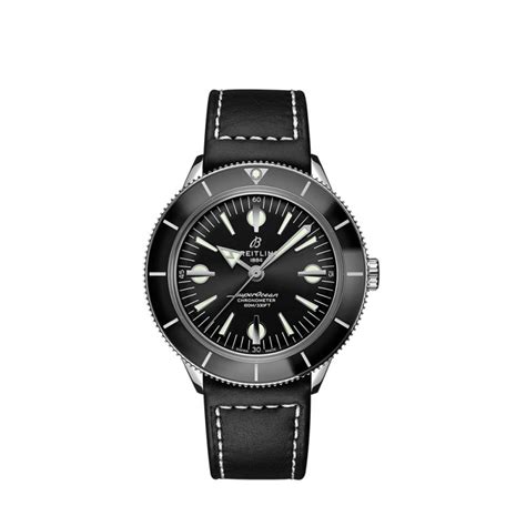 montre breitling homme bracelet cuir|breitling 42 superocean.